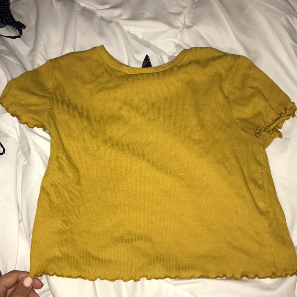 yellow crop top